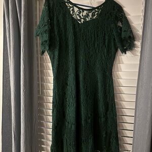 Elegant Green Lace Dress